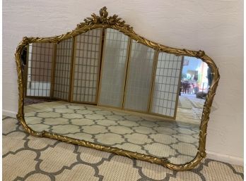 Large Gold Gilded Vintage Mirror  57 X  40  Inches