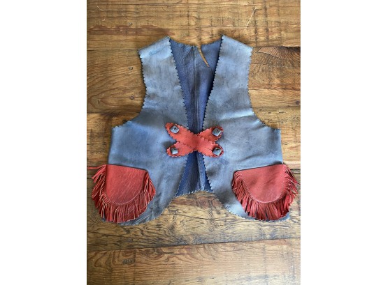 Vintage Childs Leather Vest