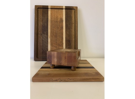 Wood Cutting Board Trio / Russell James Ooms Etc.