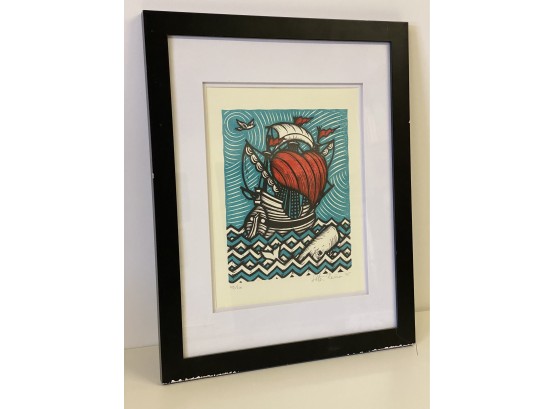 Wood Block Print, Signed And Numbered