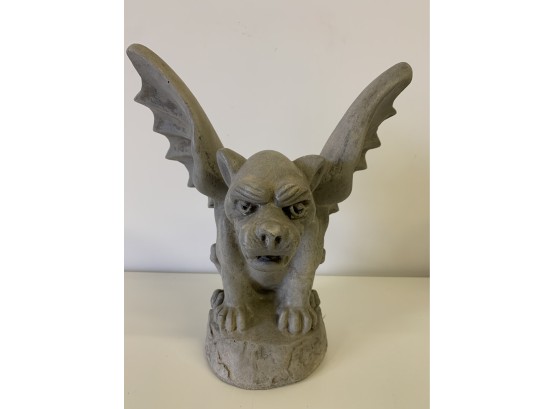Sitting  Gargoyle Statue Gothic Cement Approx. 10 X 11 Inches