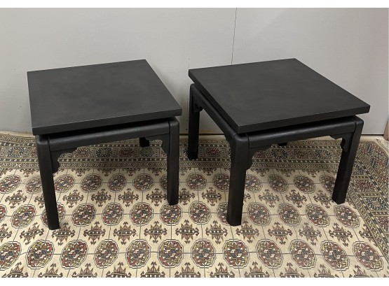 Vintage Side Tables, Asian Inspired, Solid Wood