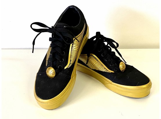 Vans X Harry Potter Golden Snitch Sneakers Shoes Like New Size 6.5 W