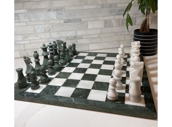 Fantastic Vintage Marble And Stone Chess Set