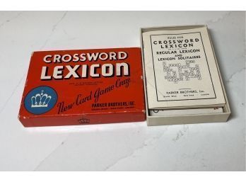 Vintage Crossword Lexicon Card Game, 1940s Parker Bros.