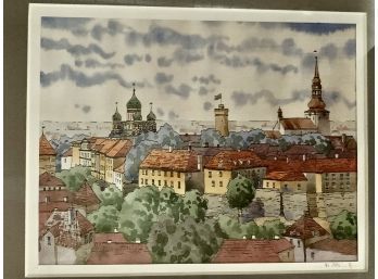 Exquisite Rendering Of Old Town Tallinn Estonia