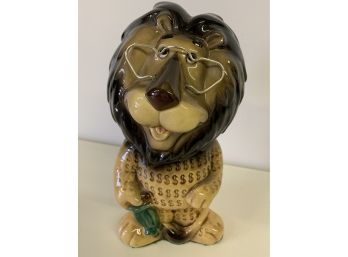 Vintage Lefton Hubert The Lion  Ceramic Piggy Bank