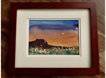 Framed & Signed Watercolor By  Artist P.B. Clark