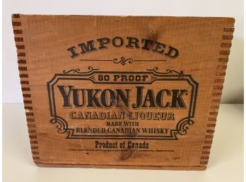 Yukon Jack Vintage  Dove Tailed  Wood Crate