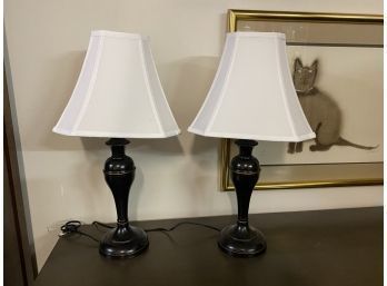 Pair Of Table Lamps In New-like Condition