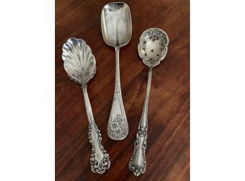 Three Unique And Artistic Sterling Silver Spoons
