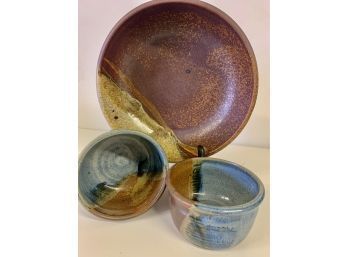Colorful Ceramic Bowl Trio