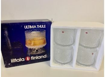 Iittala Ultima Thule Whiskey Tumblers Set Of 4 By Tapio Wirkkala, Finnish Design
