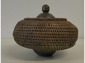 Unique Old Hand Woven Trinket Basket