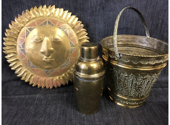 Brass Sun, Shaker & Bucket