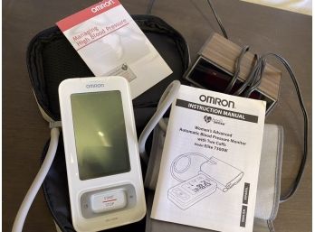 Omron Blood Pressure Cuff And Carrying Bag-alarm Clock