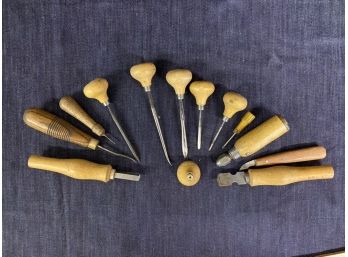Set Of Vintage Wood Carving Tools