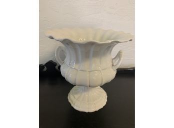 Italian Ceramic Compote With Handles, Vase, Urn 11.5 X 12