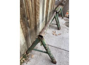 Two Metal Sawhorse Type Stands