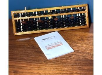Lovely Vintage Abacus With Brass Perimeter Detail.
