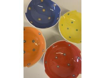 Set Of Four Colorful Bowls 5.5 Inch