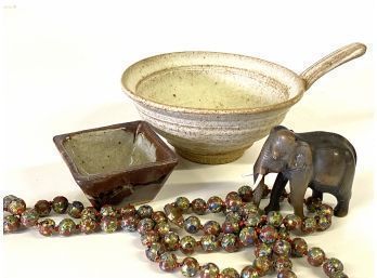 Little Treasure Group Of Elephant And Cloisonne Necklace