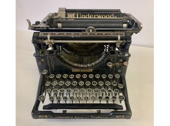 Antique No. 5 Underwood Standard Typewriter