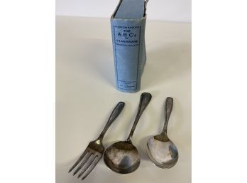 Trio Of Spoons In The ABCs Of Silverware Book Box