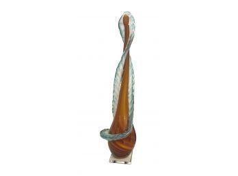 Great Art Glass Sculpture Tall And Graceful, 20 Inches High