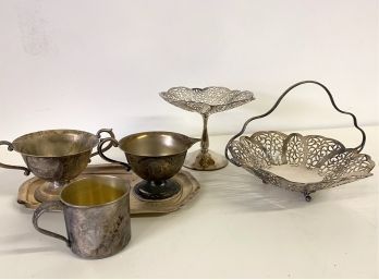 Six Piece Silver Plated Table Lot