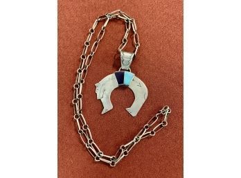 Artisan Made Stone & Bear Necklace