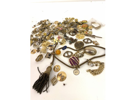 Lot Of Mis Jewelry Pieces And Buttons