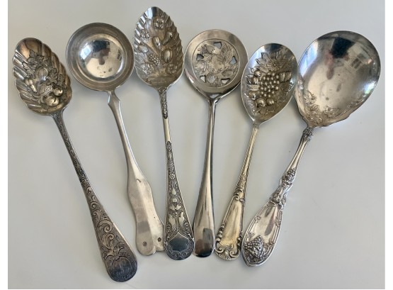 Six Unique  Serving  Spoons