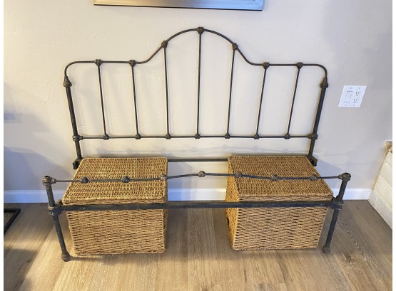 Antique Iron Bed-headboard-and-footboard