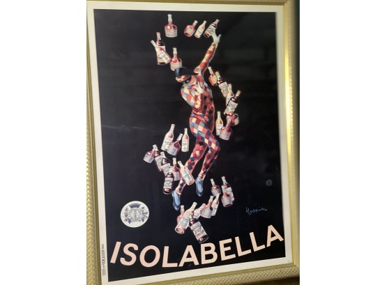 Vintage Italian Advertising Prints.  ISOLABELLA. 27 X 34 Professionally Framed