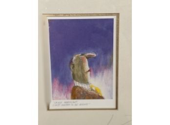 Signed Matted And Framed LEEDY Art Piece