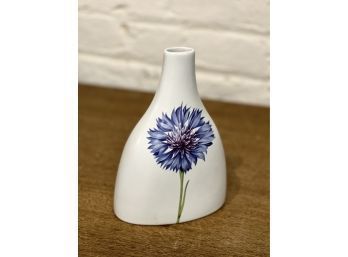 Villeroy And Boch Flora Summerfield Vase.,   2 Sided With Blue Flower