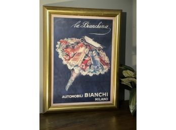 Vintage Italian Advertising Prints.  Automobili Bianchi Milano