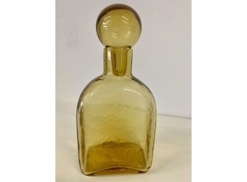 Amber Glass Bottle With Ball Stopper  7.5 X 4 Inches
