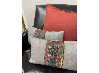 Designer Pillows, 2 Fair-trade And One West Elm