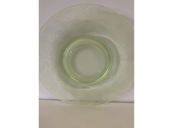 Green Depression Glass Plate