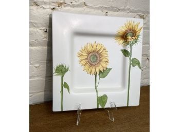 Villeroy And Boch Lq Square Sunflower Platter, Bright And Bold