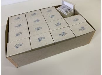 Full Box Of Small Jewelry Boxes, And One Pair Of Earrings