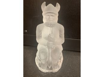 Viking Crystal / Glass Figurine  5.5 Inches Approx.