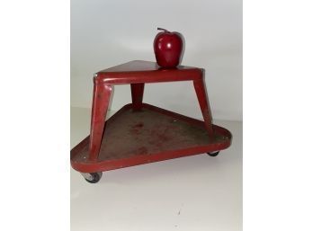 Metal Triangle Rolling Stool Great For Art Or Car Repairs!