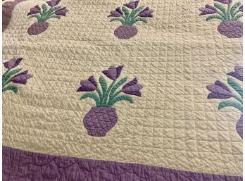 Antique Quilt / Purple  Approx. 78 X 98 Inches