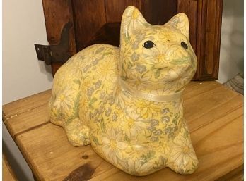 Large Ceramic Cat By Porcelain Patchworks
