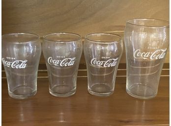 Four Vintage Coca-cola Glasses