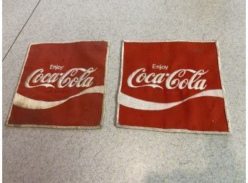 Two Vintage Coca Cola Large Patches