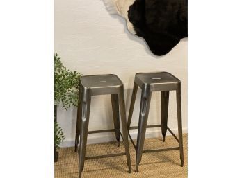 Matching Pair Of Stools Very Well Made And Look New